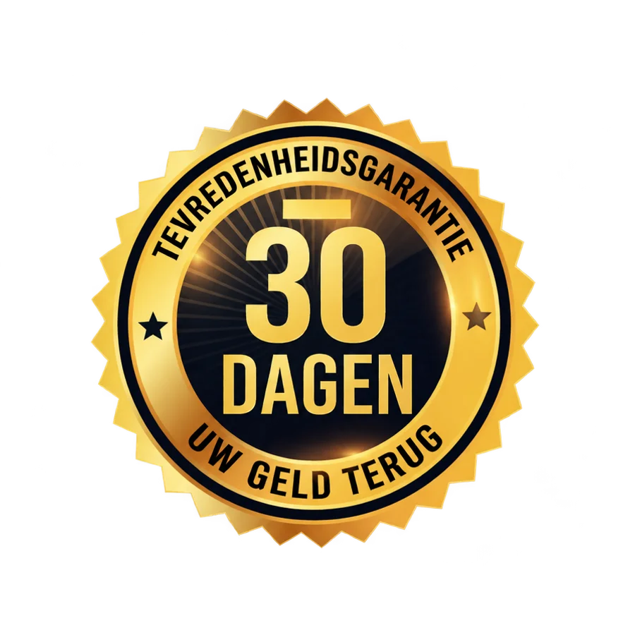 30 dagen tevredenheidsgarantie of uw geld terug